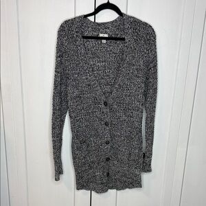 American Eagle Outfitters Large Grey Knit button up oversized Sweater